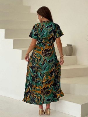 Платье-макси Green Feather - Girl In Mind Farren Wrap