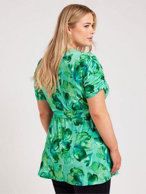 Зеленый - Топ-накидка Yours Curve London Tropical