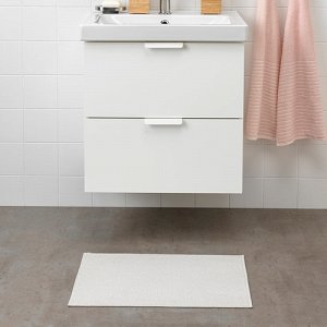 ФИНТСЕН Коврик для ванной, белый, 40x60 см