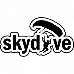 Skydive Чтобы узнать размеры наклейки, воспользуйтесь пожалуйста кнопкой "Задать вопрос организатору". Наклейки можно изготовить любого размера по индивидуальному заказу. Напишите в сообщении нужный р