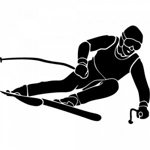 Скоростной спуск лыжи