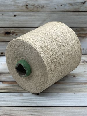 Пряжа для вязания 100 гр.,Saturn tinto rosso 100% хлопок pettinato (чесанный) 1700м/100г Топленое молоко