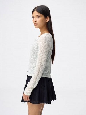 GU Lace Cardigan – Ажурный кардиган с застёжкой на пуговицах