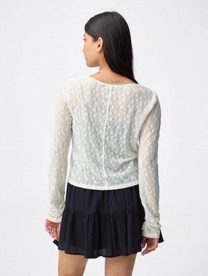 GU Lace Cardigan – Ажурный кардиган с застёжкой на пуговицах