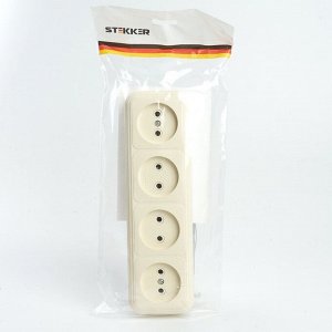 Выключатель двухклавишный открытой установки, 250В, 6А, IP20, слоновая кость, PSW06-22-20 ( 1022743