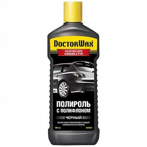 Полироль кузова Doctor Wax Color Wax With Carnauba & PTFE, защитный, с тефлоном и воском карнауба, для чёрных автомобилей, бутылка 300мл, арт. DW8401