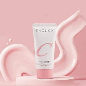 Тонирующий солнцезащитный крем для лица с коллагеном Enough Collagen 3X Moisture Tone Up Sun Cream SPF50+ PA++++, 50г