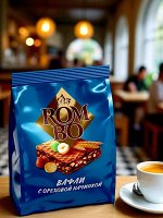 Вафли с ореховой начинкой (вафельный сэндвич) «Rombo», 200г