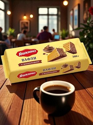 Вафли «Шоколадные» (7 слоев вафель с начинкой из 100% какао), 300 г