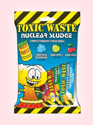 Жевательные конфеты Toxic Wastle Nuclear Sludge Mini (Токсик Нюклиар Сладж Мини) 80 гр