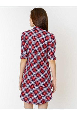 #87189 Платье-рубашка (Binita) бело-красный