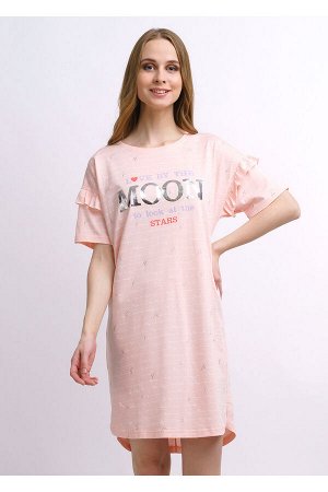 #82448 Платье св.розовый/молочный