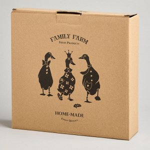 Керамическая форма для запекания AGNESS Family Farm с гусиной парой, круглая, 2,1 л — для идеальной выпечки и эффектной сервировки, 1 шт.