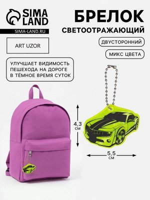 Светоотражающий элемент «Авто», двусторонний, 5.5x4.3 см, МИКС