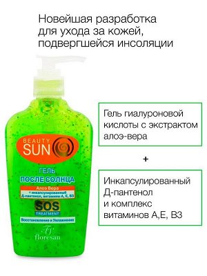 Гель после загара Алоэ-Вера Флоресан Beauty SUN SOS восстановление и увлажнение 220мл