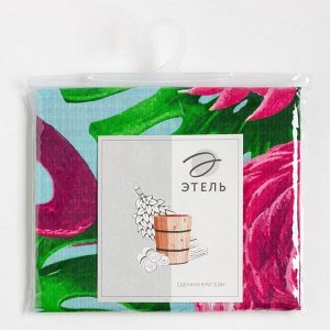 Полотенце банное «Этель. Фламинго», 60x146 см, 100 % хлопок, 160 г/м²