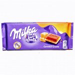 Шоколад Milka  Karamell crem100гр (плитка)
