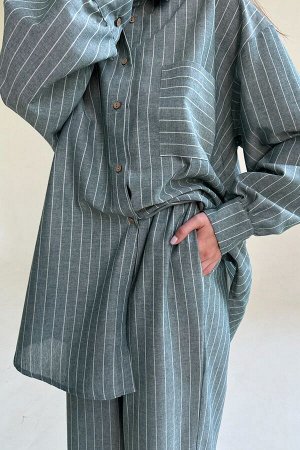 Костюм женский  SET065/12/Зеленый, белый