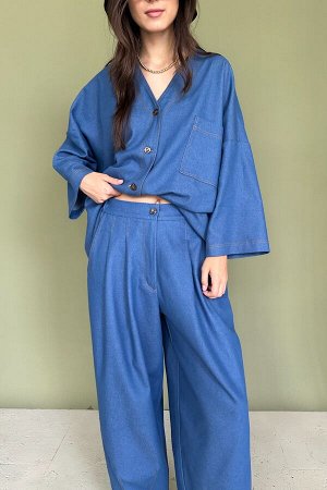 Брюки-бананы  DENIM086/01/Синий