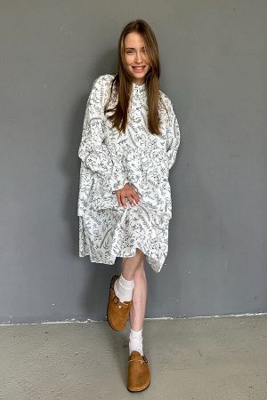 Платье  PUFF059/07/Белый, черный