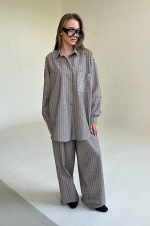 Костюм женский  SET065/13/Кофе, белый