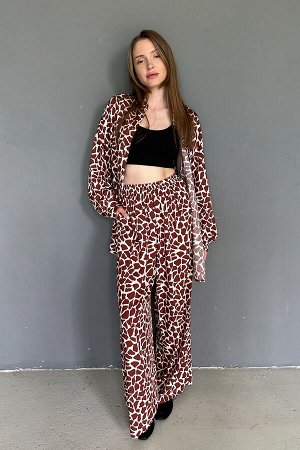 Костюм женский  SET065/11/Белый, коричневый