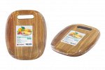 Доска разделочная 24x20х1,6см, акация, овал