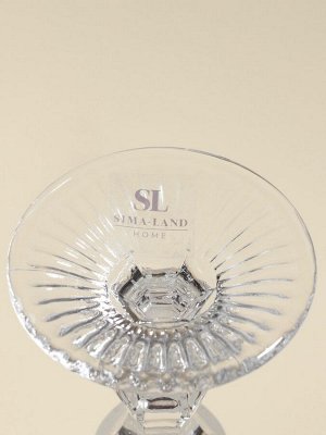 Бокалы для шампанского SL Home «Ларго», 160 мл, 6.7x20 см, набор 6 шт., стекло, прозрачные