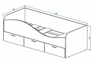 Кровать для детской КР-3 "Ретро"