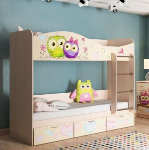 Кровать для детской Кр-5 "Совы"
