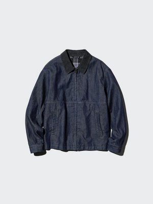 UNIQLO – джинсовая куртка Zip-Up Short Blouson унисекс - 68 BLUE