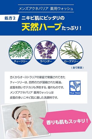 Tea Tree Acne Barrier Medicated Wash for Men - очищающая пенка для умывания против акне