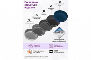 Гармония Вкуса: Сапфировая ВОК Сковорода 28 см с Крышкой