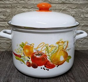 Кастрюля эм. 4,5л С1615АП2/8КррЧр декор