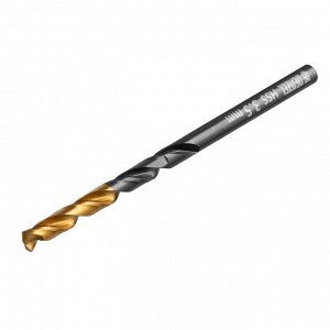 Сверло по металлу, 3,5 мм, HSS-Tin, Golden Tip, 10 шт. Denzel
