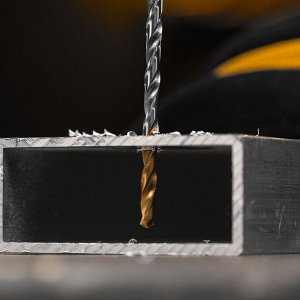 Сверло спиральное по металлу 3,5 х 112 мм, Р6М5, Golden Tip, удлиненное, 2шт. Denzel
