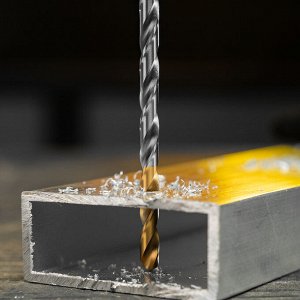 Сверло спиральное по металлу 5,5 х 139 мм, Р6М5, Golden Tip, удлиненное Denzel