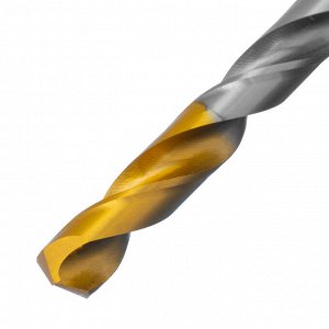Сверло спиральное по металлу 7,5 х 156 мм, Р6М5, Golden Tip, удлиненное Denzel