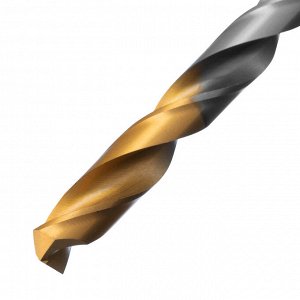 Сверло спиральное по металлу 8 х 165 мм, Р6М5, Golden Tip, удлиненное Denzel