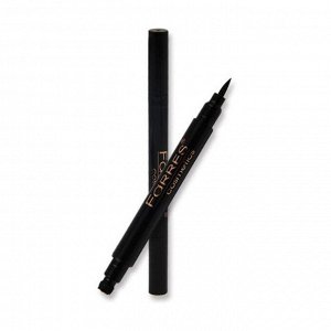 FARRES 1726 Подводка Маркер + штампик цветок "Eyeliner&Stamp", черная # * NEW