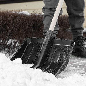 Лопата для уборки снега, полипропилен, 405х410 мм, без черенка