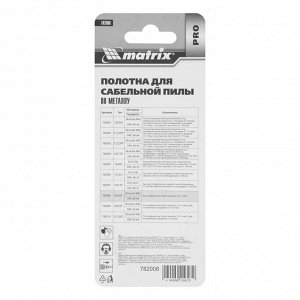 Полотна по металлу для сабельной пилы S522EF 75/1.4 мм, Bimetal, 2 шт, Pro Matrix