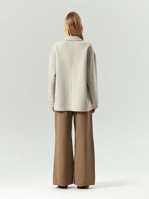 Полупальто из шерсти, R138/chinchilla