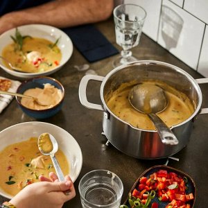 HEMKOMST, Кастрюля с крышкой, нержавеющая сталь/стекло, 3 л
