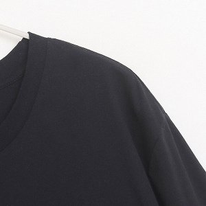 Футболка хлопковая с круглым вырезом и принтом" Том и Джерри", черный