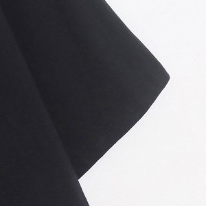Футболка хлопковая с круглым вырезом и принтом, черная