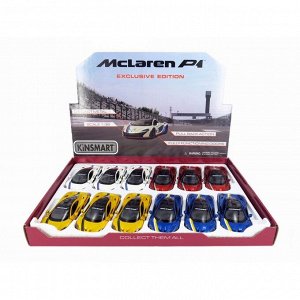Машина металлическая McLaren P1, 1:36, открываются двери, инерция, цвет оранжевый