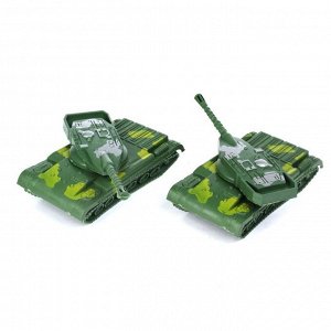Паровоз инерционный «Военный», с танками, цвета МИКС