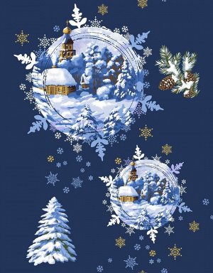 Дорожка для сервировки 50*150 см, хлопок 100% (Волшебство Нового года)