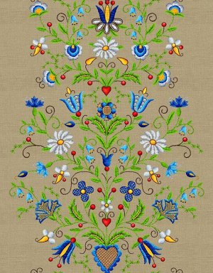 Дорожка для сервировки 50*150 см, хлопок 100% (Цветочный лен)